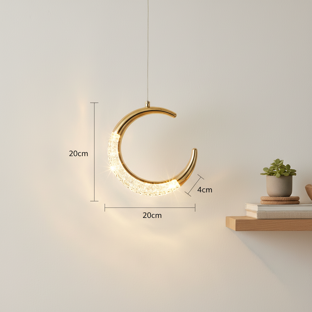 Lunaire — Crescent Crystal Pendant Light