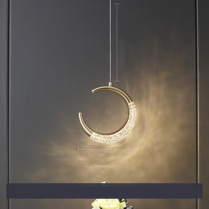 Lunaire — Crescent Crystal Pendant Light