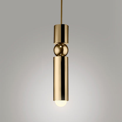 Vespera — Brass Column Pendant Light