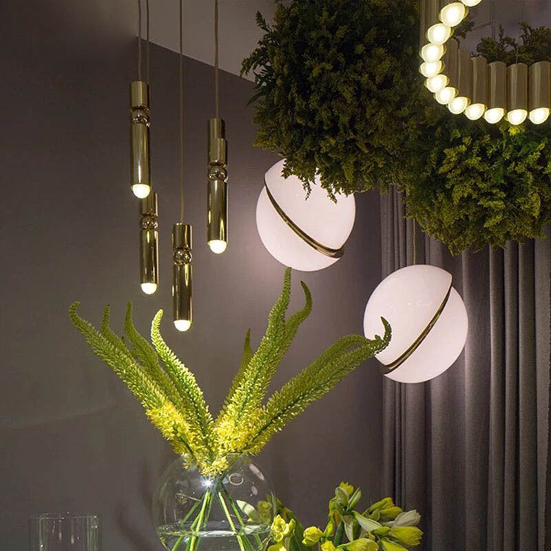 Vespera — Brass Column Pendant Light