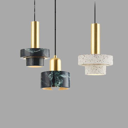 Aether — Marble & Brass Pendant Light