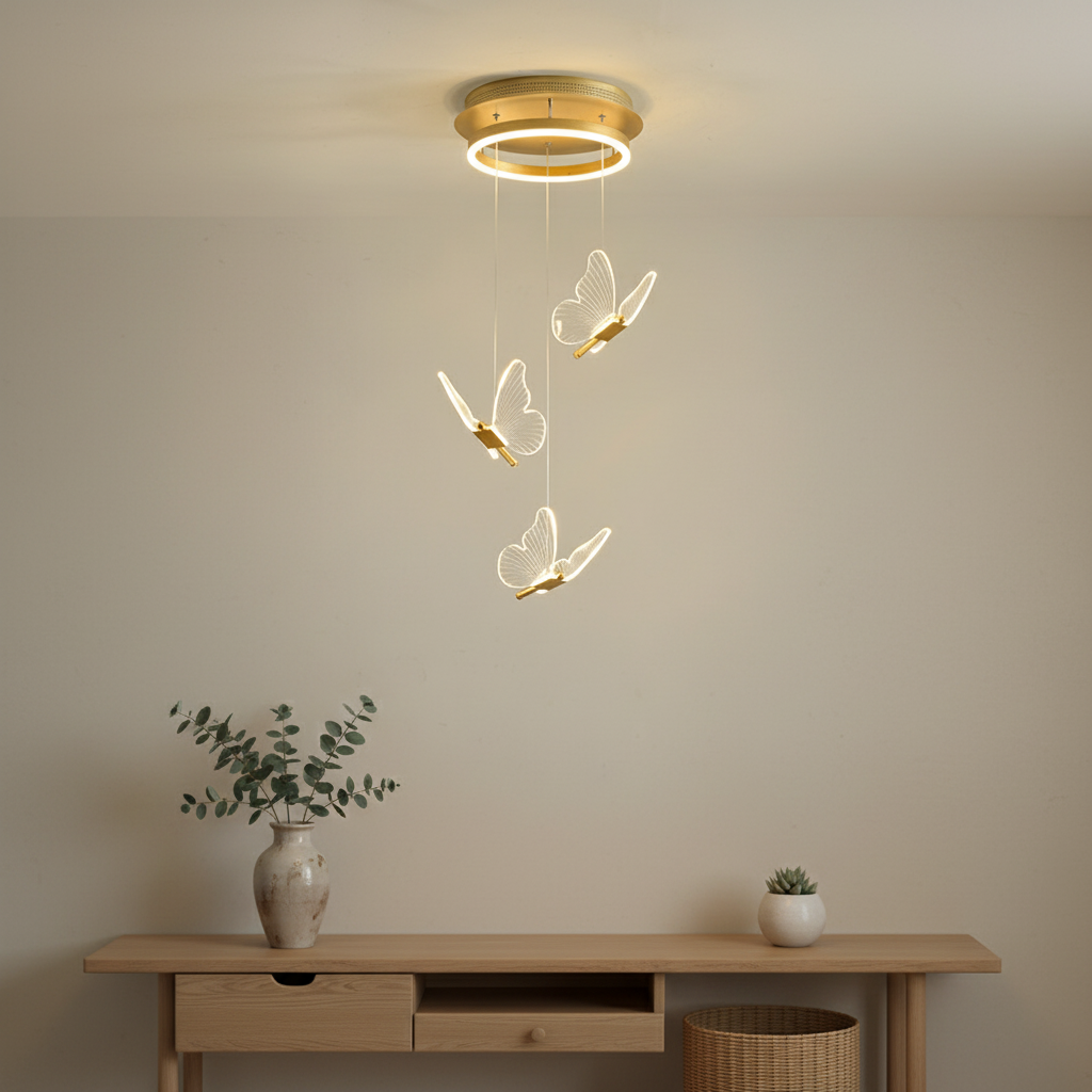 Aurora — Crystal Butterfly Pendant Light