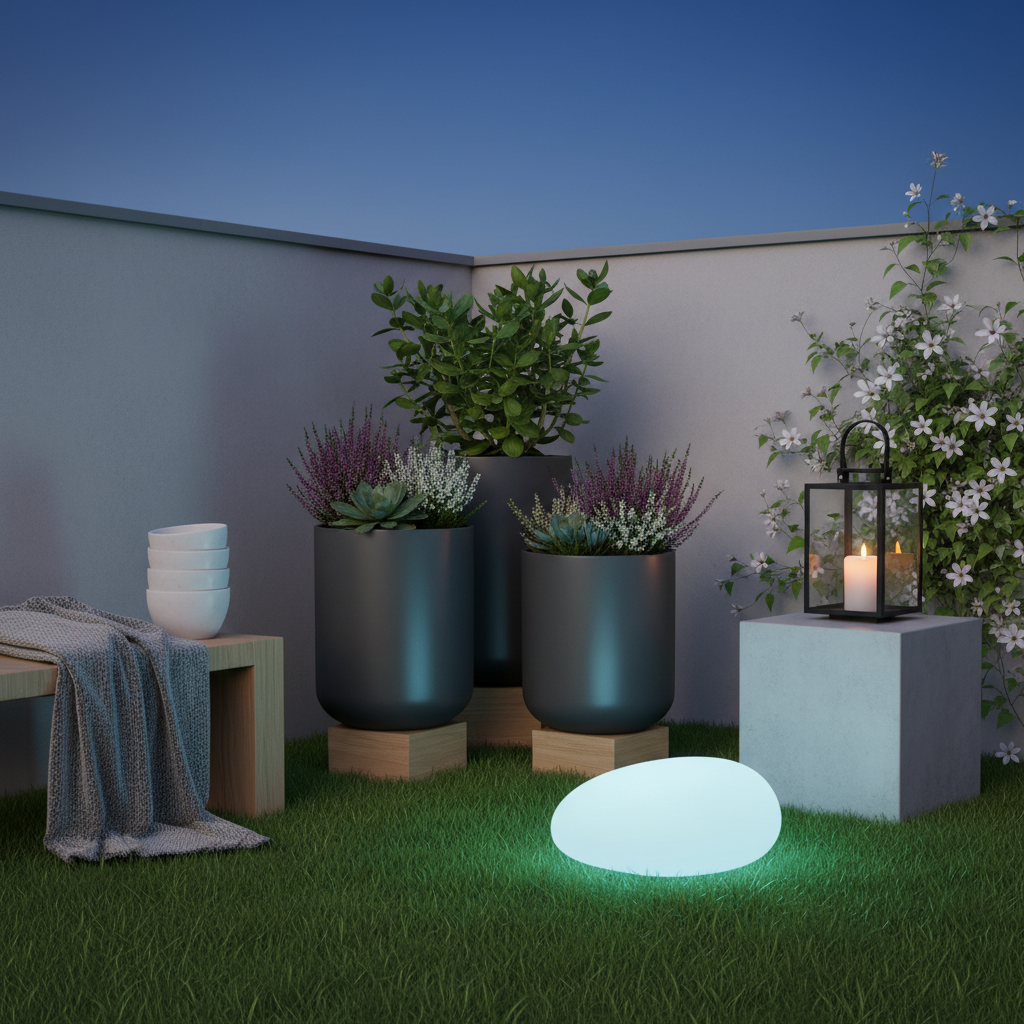 Cosma — Solar Glow Garden Pebble Light