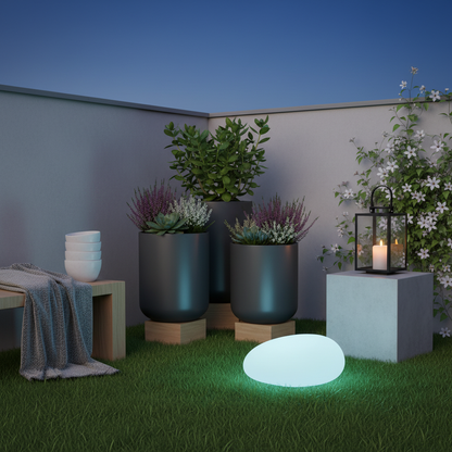 Cosma — Solar Glow Garden Pebble Light