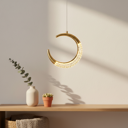 Lunaire — Crescent Crystal Pendant Light