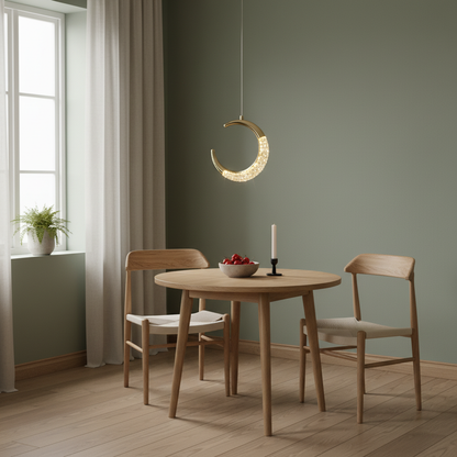 Lunaire — Crescent Crystal Pendant Light