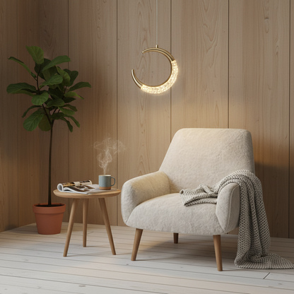 Lunaire — Crescent Crystal Pendant Light