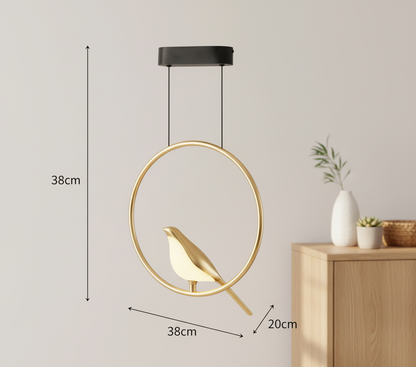 Sylph — Golden Bird Ring Pendant Lamp