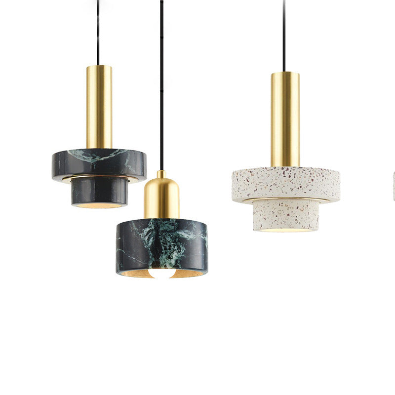 Aether — Marble & Brass Pendant Light