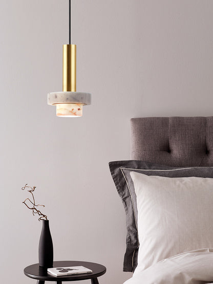 Aether — Marble & Brass Pendant Light
