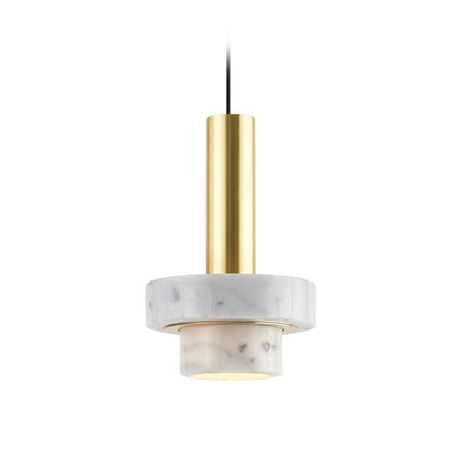 Aether — Marble & Brass Pendant Light